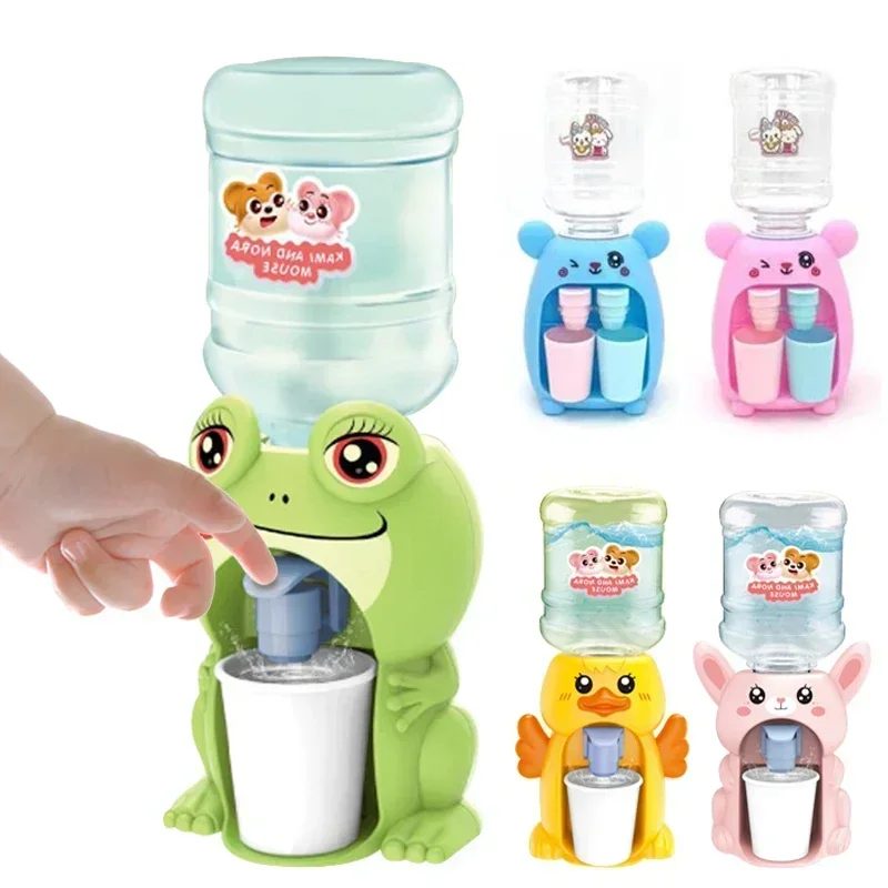 Mini Water Dispenser for Children Kids Gift Cold/Warm Water Juice Milk Drinking Fountain Simulation Cartoon Kawaii Kitchen Toy