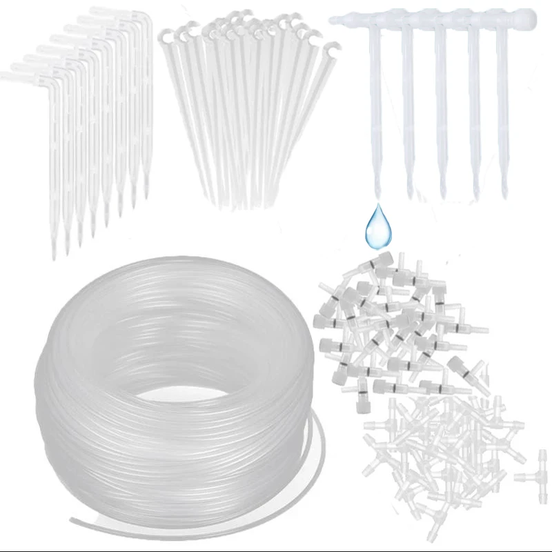 Transparent 1/4'' Bend Arrow Dripper Regulating Micro Drip Irrigation Kit Garden Water Connector 4/7mm Hose Dripper Greenhouse