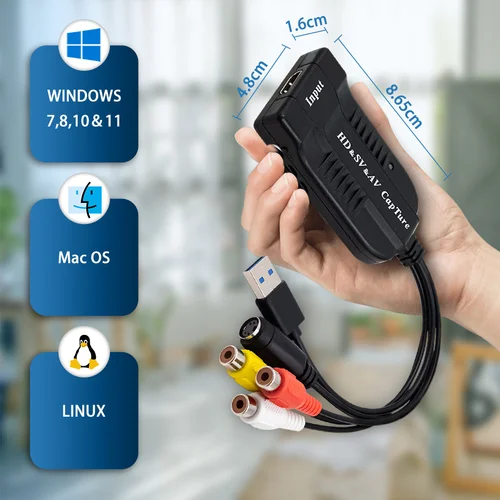 Cable de captura de vídeo Compatible con HDMI AV Svideo 4K 30Hz USB 2,0 1080P 30fps 60fps HD grabador captura Audio de juego vídeo