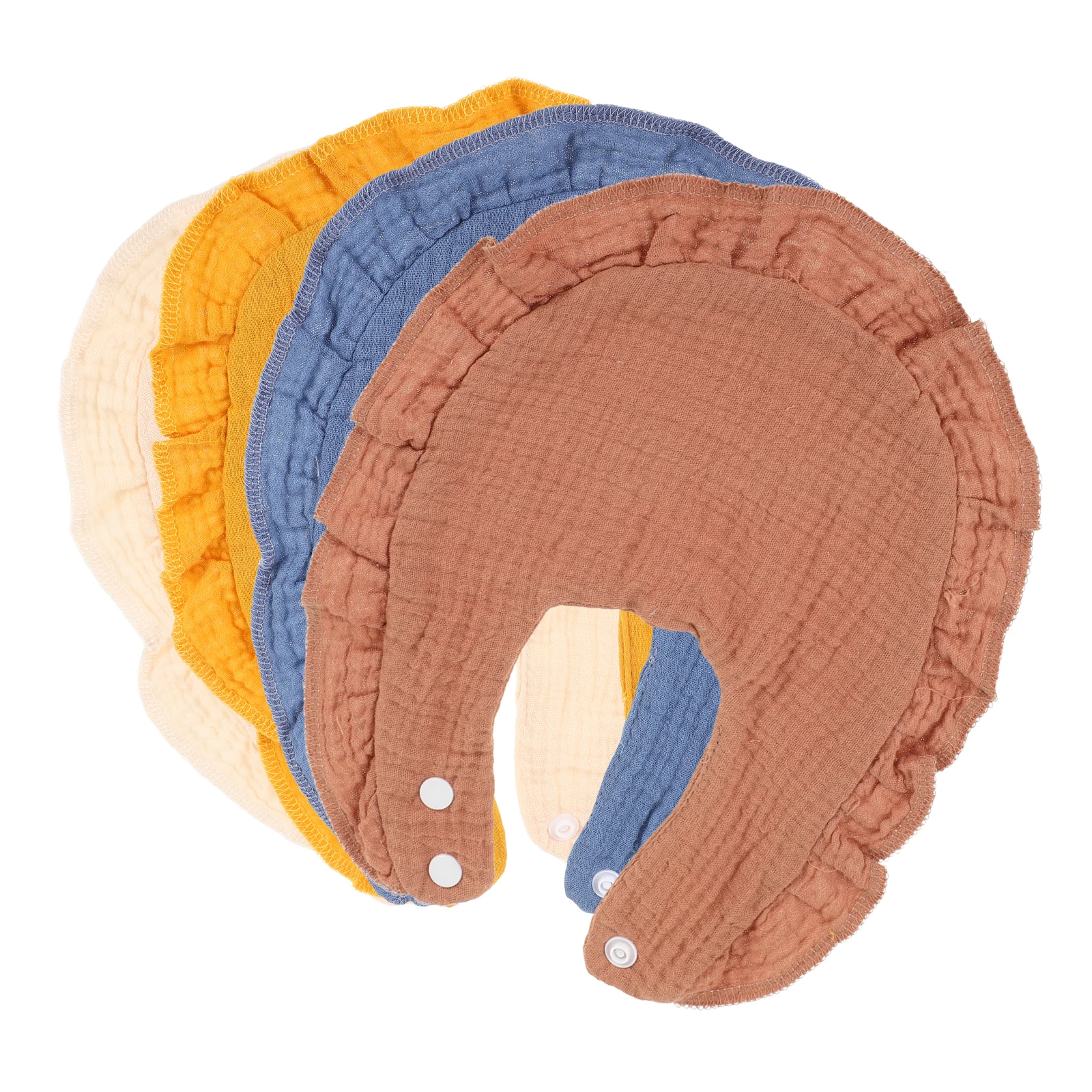 

4Pcs Muslin Baby Bibs Cotton Bandana Drool Feeding Teething Infant Bibs White Bib Baby Drool Collar