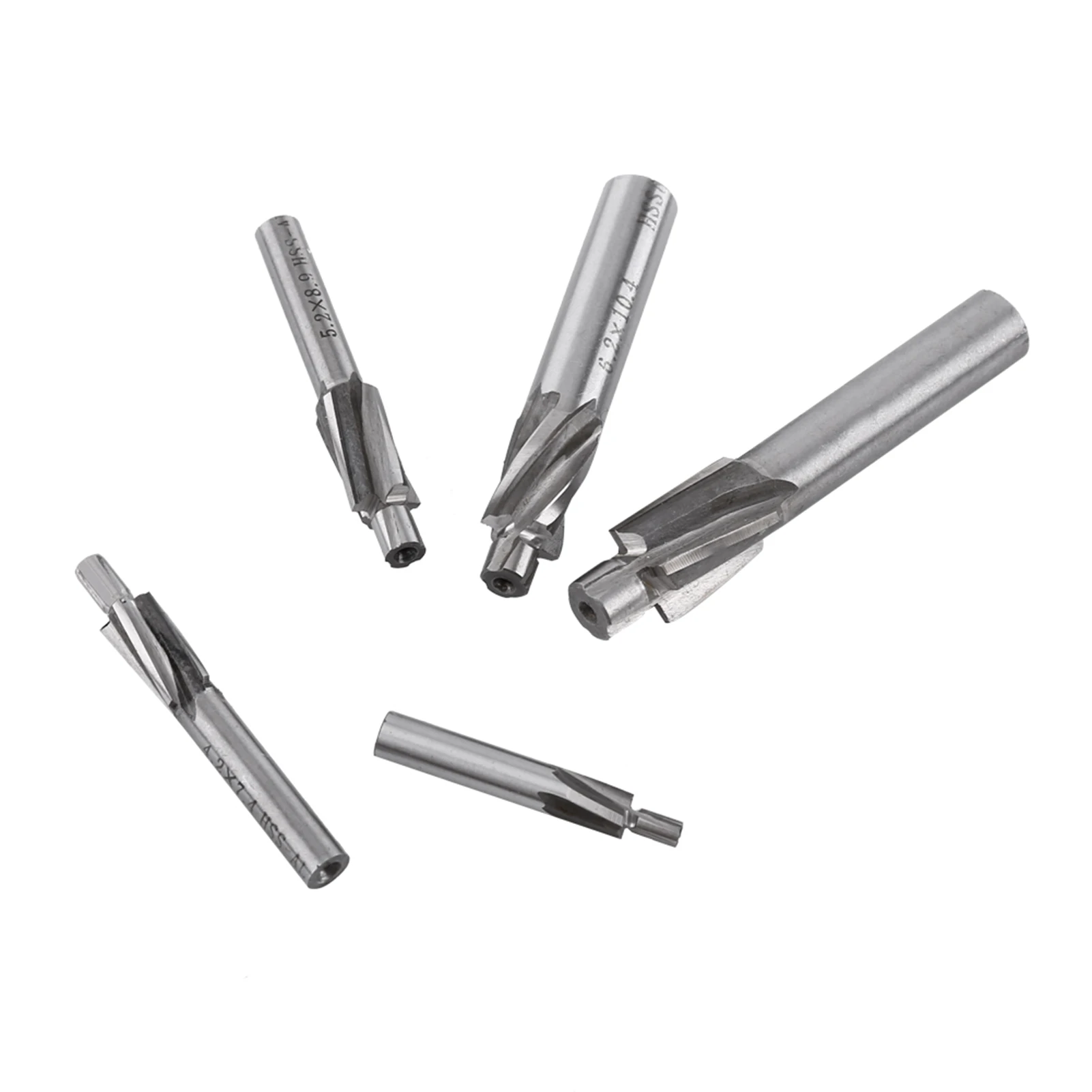 5 pz svasatore fresa fresa Slot punte da trapano strumento M3 M8 4 flauti HSS-AL acciaio super-duro ad alta velocità