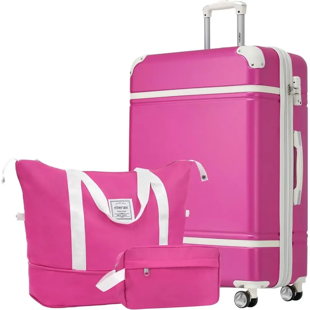 

28-Inch Pink Lightweight Spinner Suitcase with TSA Lock