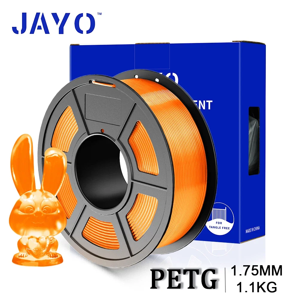 JAYO 3D PETG/PLA/PLA PLUS Drucker Transparante Filament 1,75 mm Transparenzserie & keine Blasen ungiftige 3D-Druckmaterialien