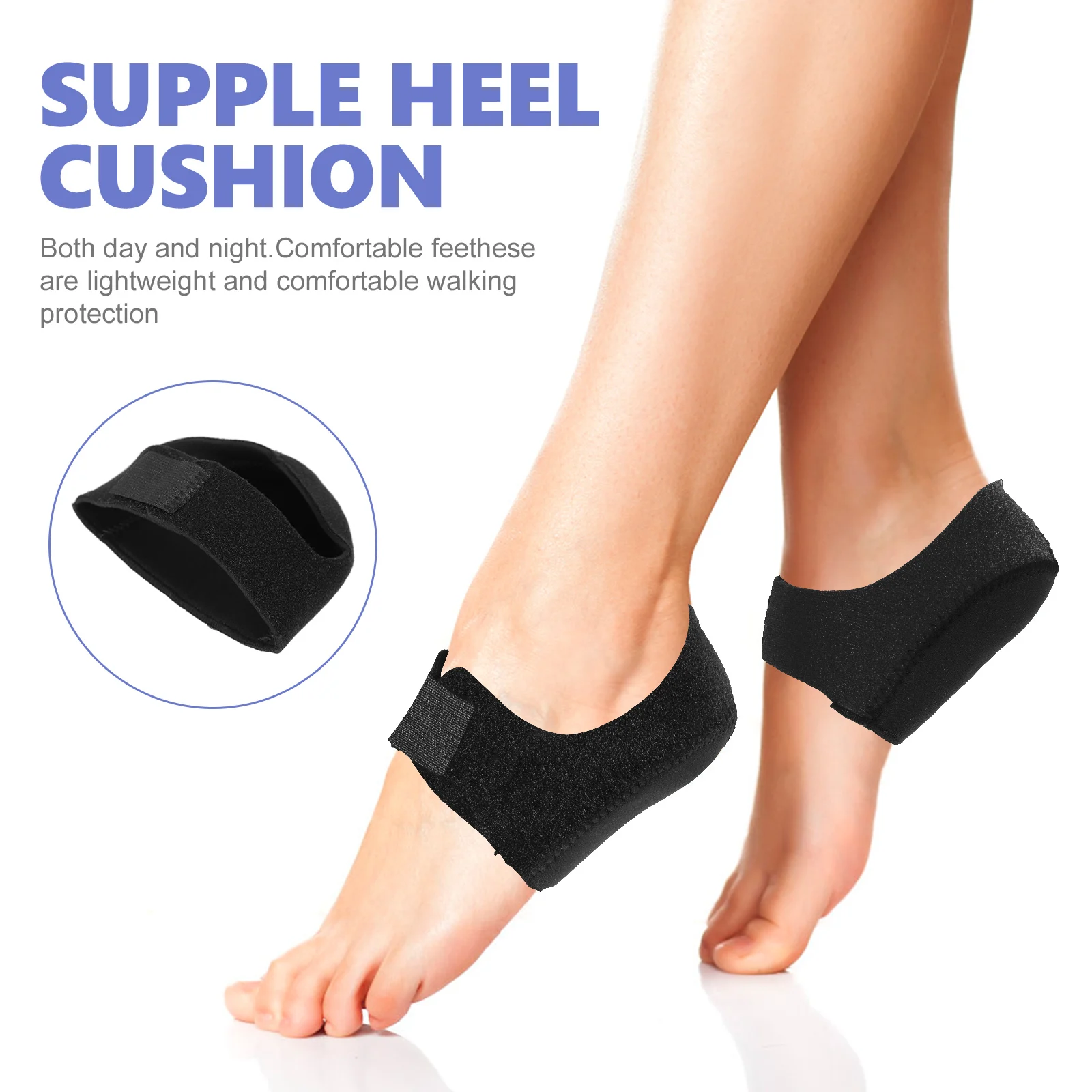 

1 Pair Covers Anti-Slip Sock Multi-Use Cushion Supple Breathable Protector Reusable Washable Durable Heel Support For Pain