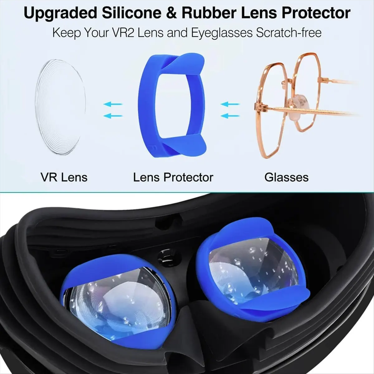 【50% OFF】Eyeglasses Frame Protector Case for PS VR2 Myopia Glasses Scratch Resistant Shade Silicone Soft Protective Case,A