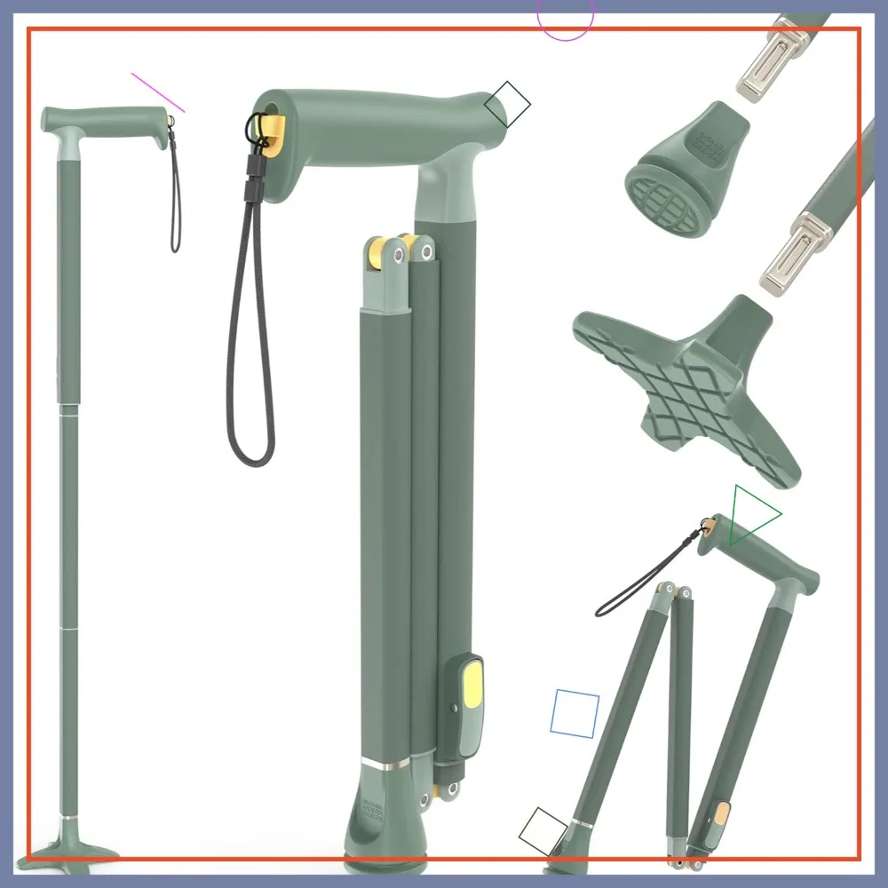 

Quick Fold Walking Cane for Men and Women - Foldable Walking Stick, Collapsible Folding Cane for Seniors & Adults