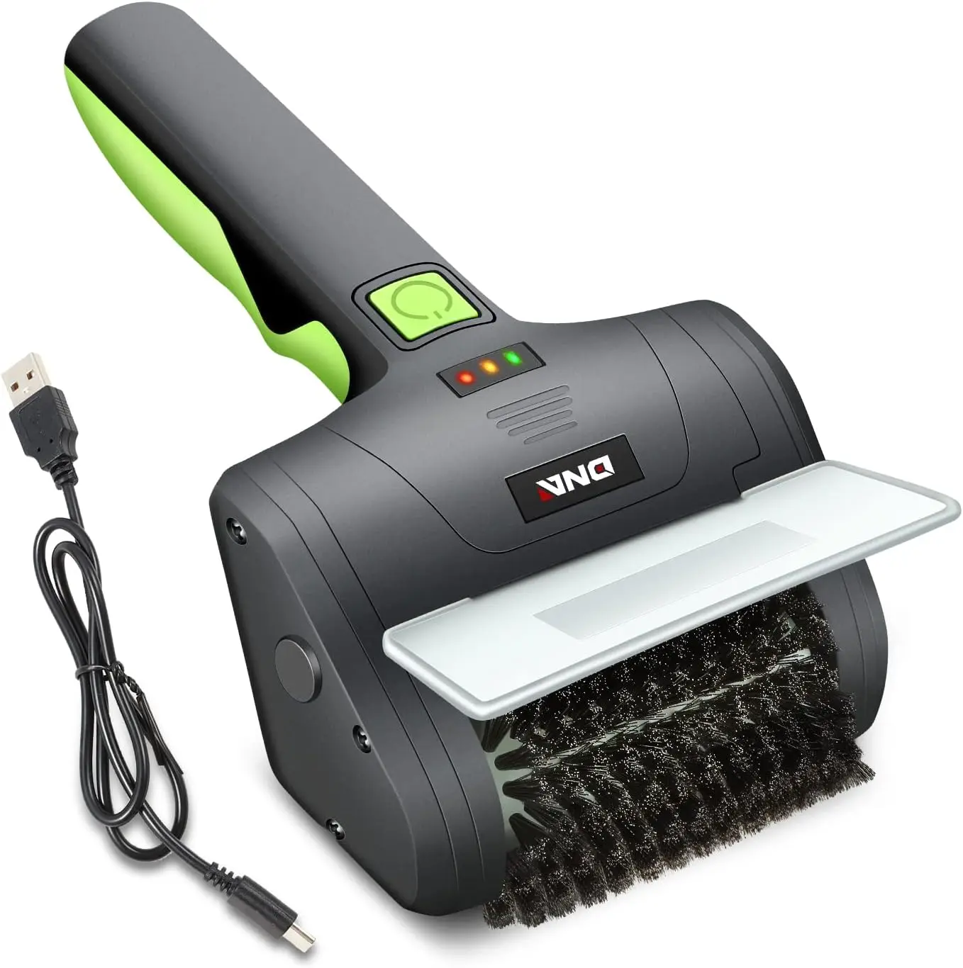 

Rechargeable Cordless Electric Grill Cleaning Scrub Brush with Type-C, Green/Black - Easy Clean Tool