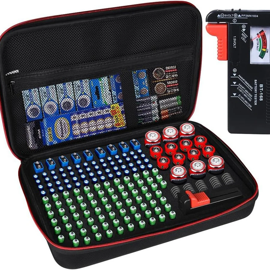 Bolsa EVA portátil impermeable con probador para organizar pilas en casa - imagen 2