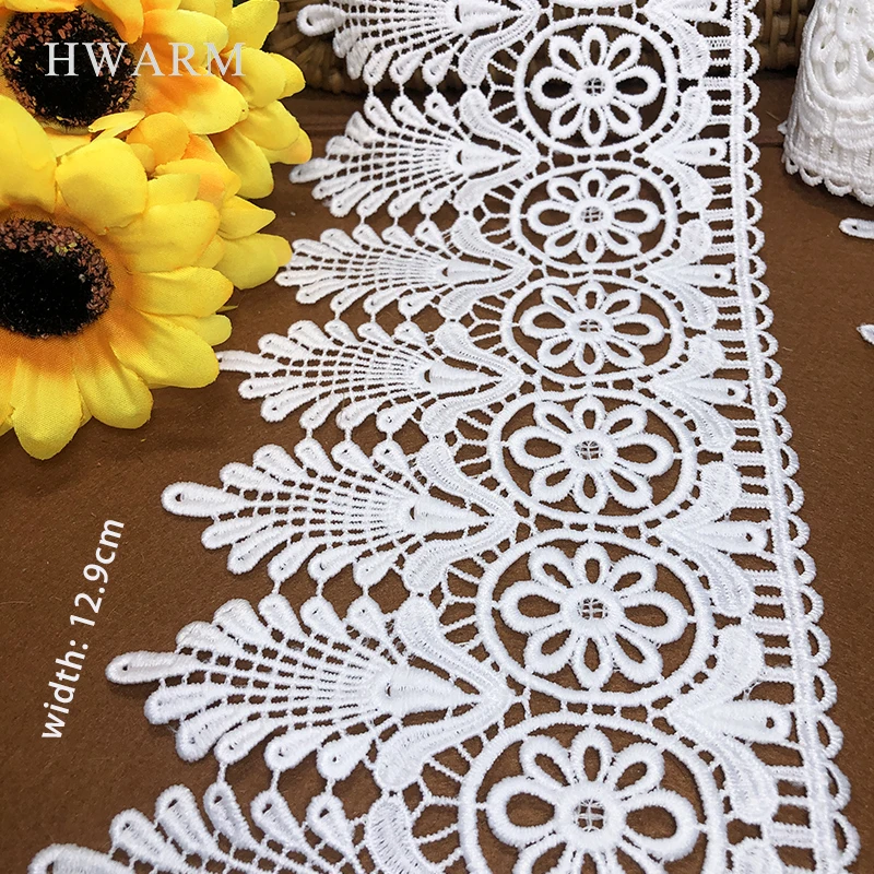 5yard Lace Fabric Sewing Merry Christmas DIY Beautiful 12.9cm Milk Silk Wedding Decoration Women Skirt Curtain Dress Accessories