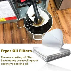40 Pcs Fryer Oil Filter Cone Filters Non-Woven Filter Cones Cooking Oil Filter Cones Filter Kitchen Restaurants Hotels Accessory