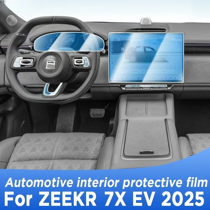 

For ZEEKR 7X EV 2025 Gearbox Panel Navigation Screen Automotive Interior TPU Protective Film Anti-Scratch Accessorie