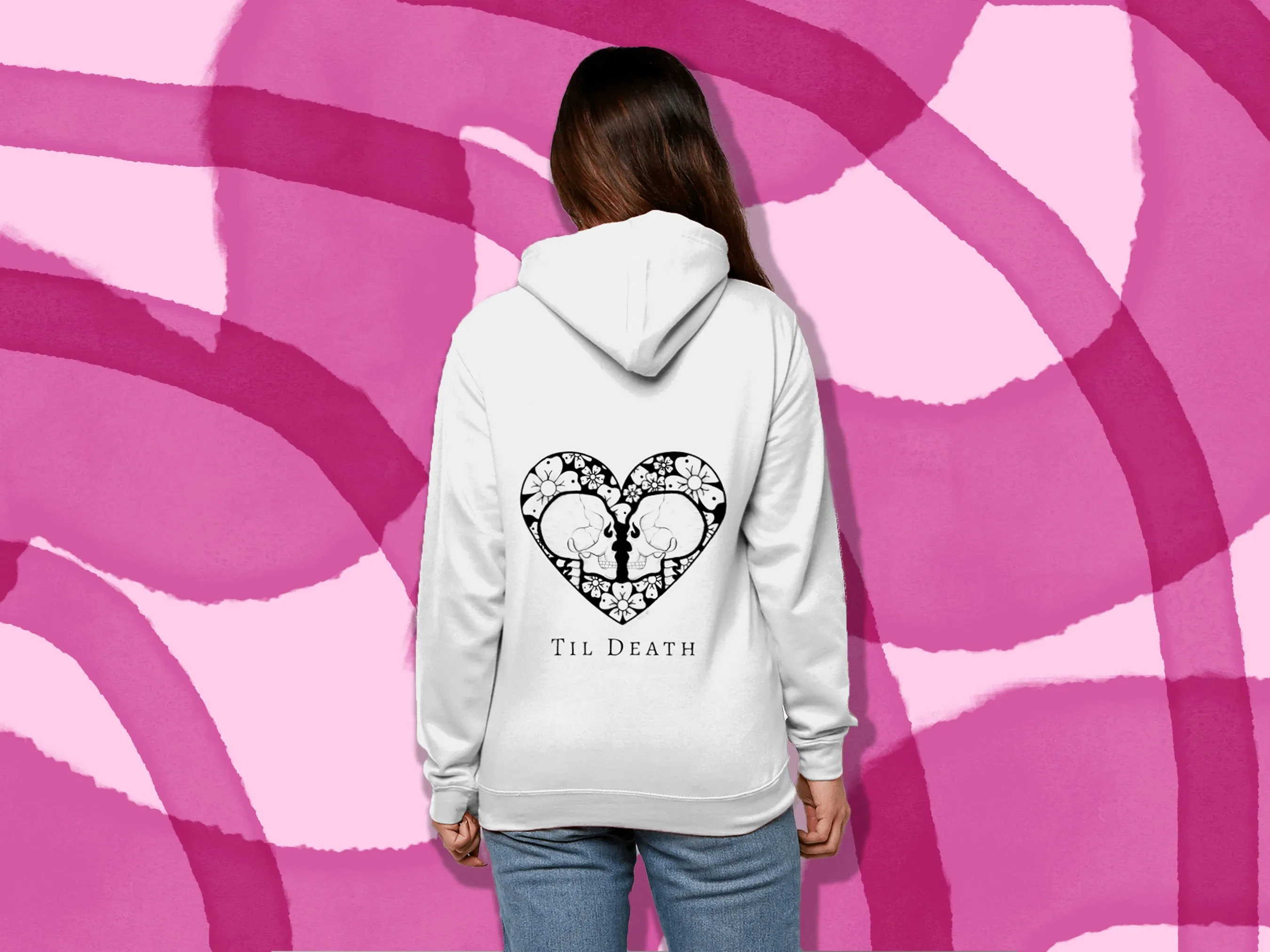 

Autumn and Winter Whimsical Lace - Heart Charm Cotton Hoodie, Perfect for Expressing Romantic and Artistic Taste