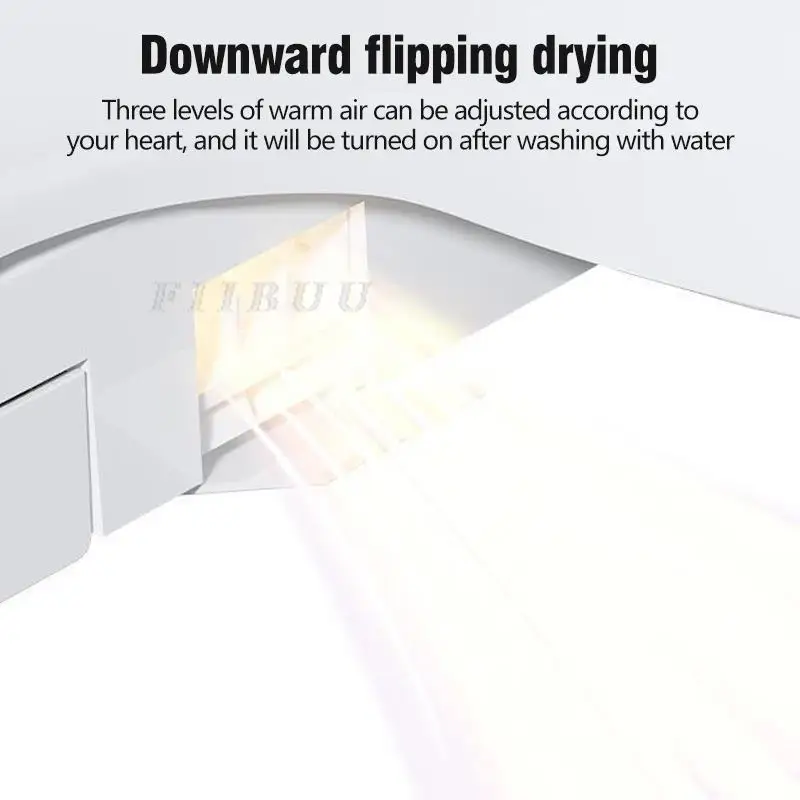Elongated Bidet Smart Toilet Seat Cover Toilet Seat Lid Intelligent NightLight Seat Heating and Temperature Adjustment SoftClose