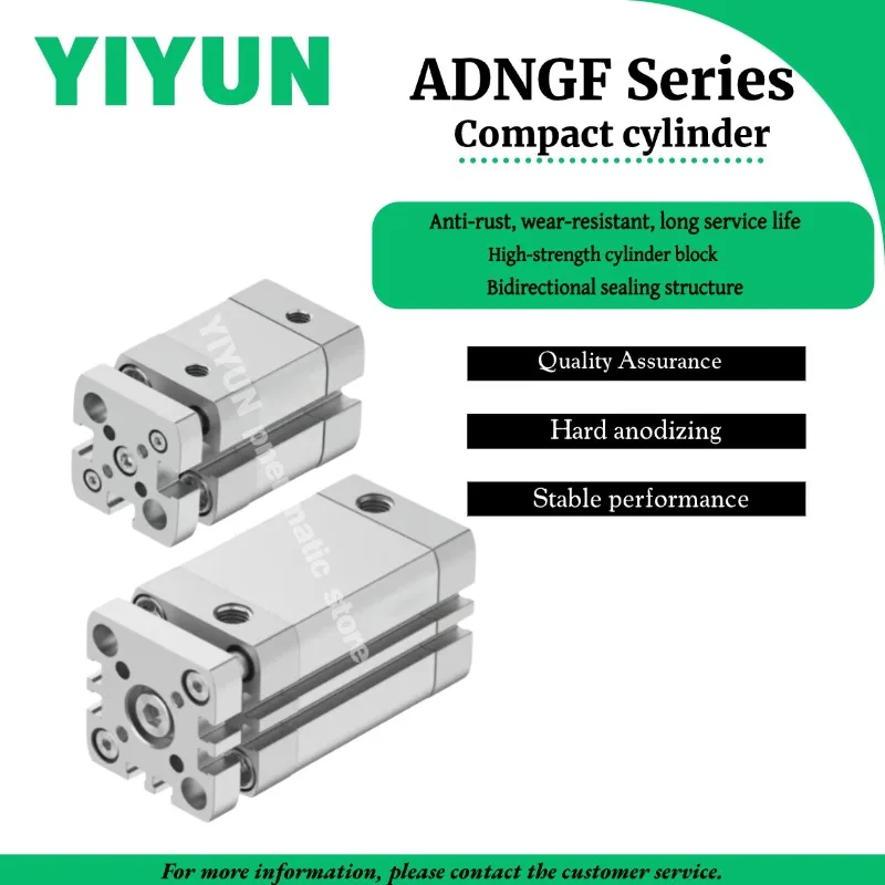 

ADNGF-12-5-P-A ADNGF-16/20/25/ADNGF-32-80-P-A, ADNGF-32-60-P-A/-50-40-30-25-20-15-10-5-P-A, Компактный цилиндр YIYUN серии ADNGF