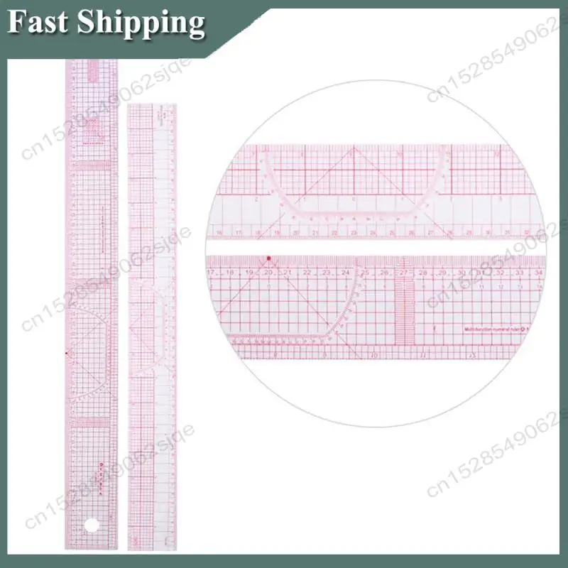 -ABKM 13Pcs Sewing Ruler Line French Curve Ruler Cutting Mat Set Yardstick Sleeve French Curve Cutting Knife Ruler Sewing Tool