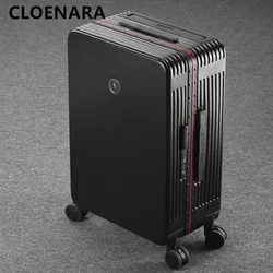 COLENARA-Valise à Roulettes Universelle, Cadre en Aluminium, avec Boîte à Code d'Embarquement Portable, 20 24 26 29 Pouces