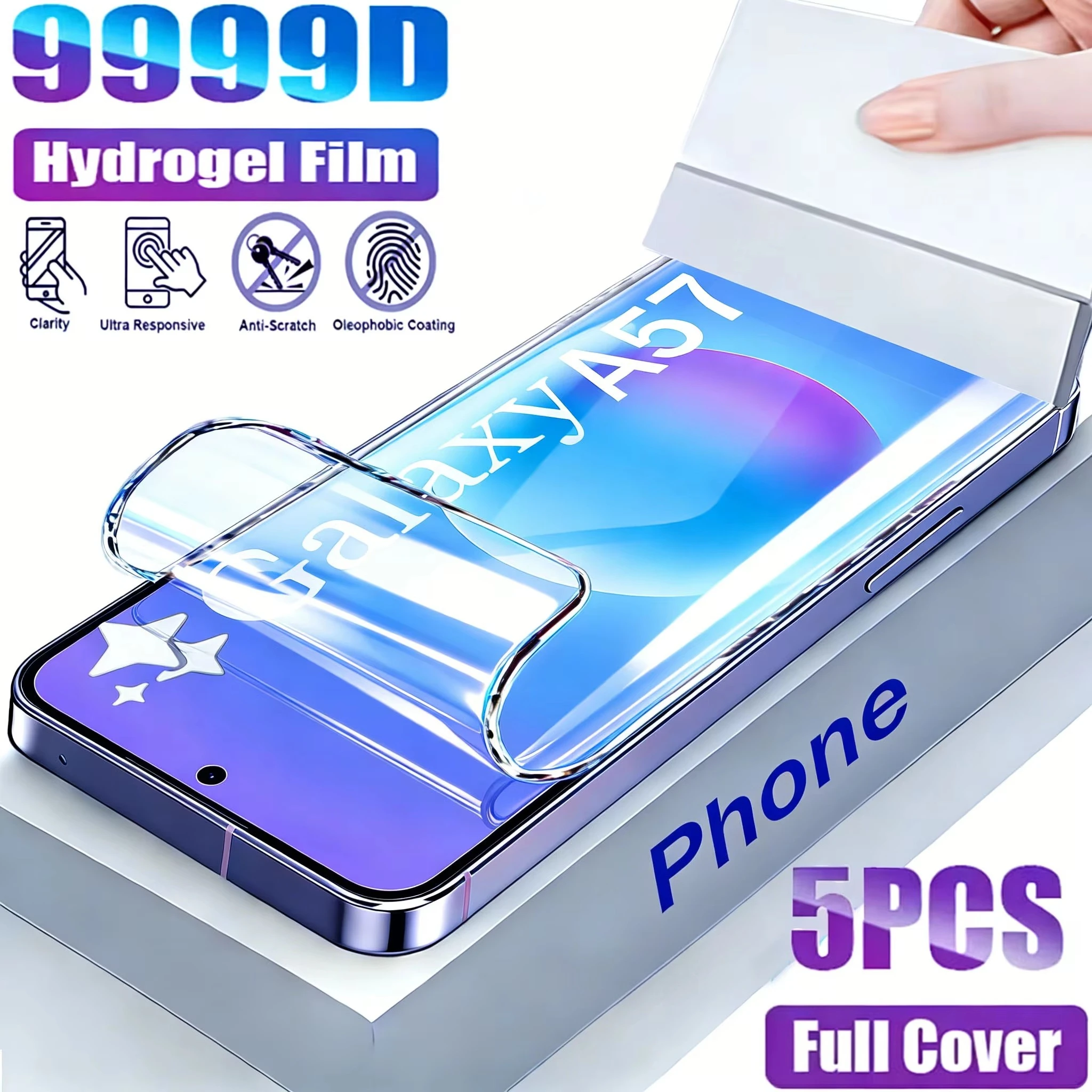1-5PCS Hydrogel Film For Samsung A57 A37 A17 A56 5G A36 A26 A16 A15 A35 A53 A24 A13 A34 A33 A25 A54 A05S A72 Screen Protector