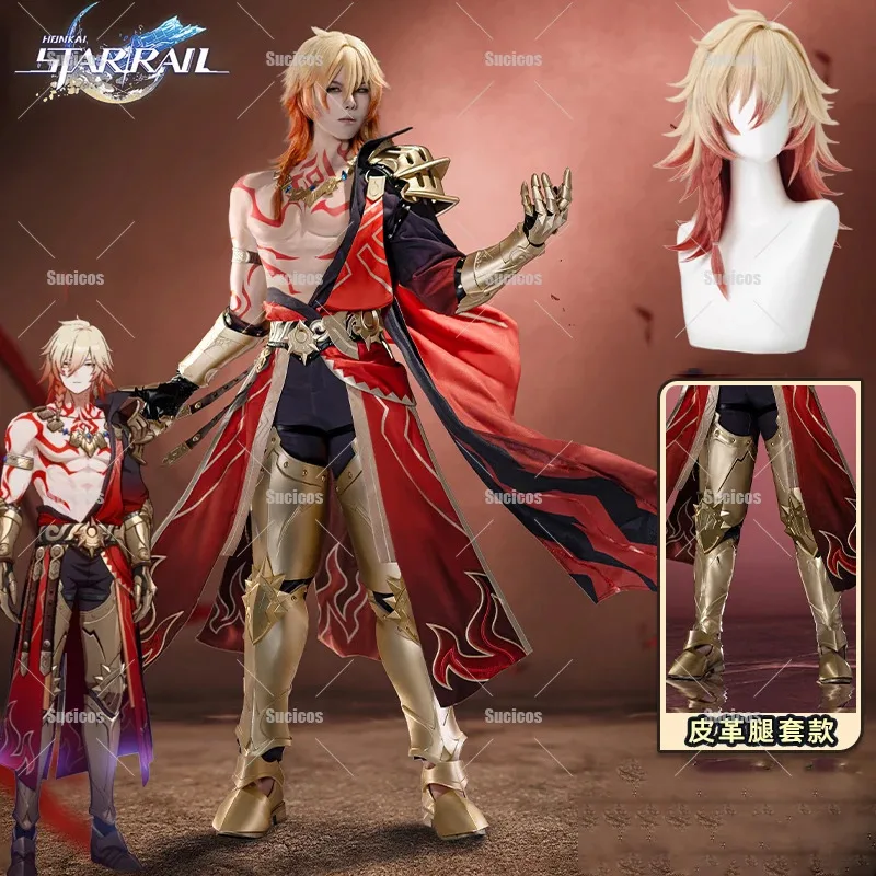 

Sucicos Mydei Cosplay Costume Wig Honkai Star Rail Mydeimos Uniform Earrings Tattoo Stickers Women Men Halloween Role Play Prop
