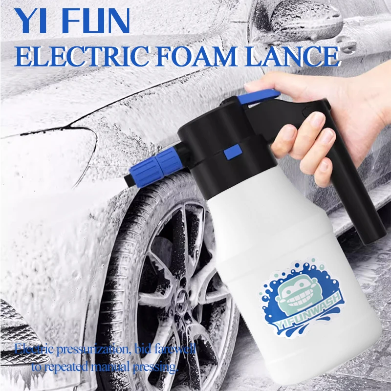 

Car Wash Accessories 1.5L Electric Foam Sprayer Car Wash Watering Lance Special Electric Pneumatic Foam Cannon For Foaming
