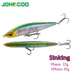 Sinking Fishing Lure 95mm 105mm Pencil Bait For Long Casting Lure Seabass lure with anti-Corrosion hooks Fishing wobbler