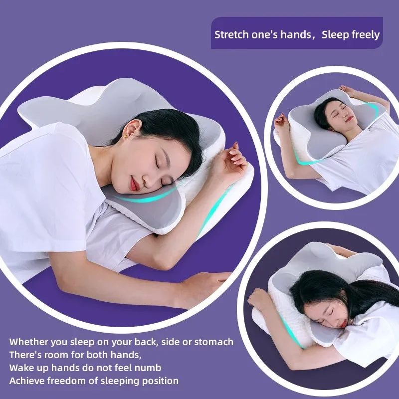 Neck Pillow Pain Relief Slow Rebound Comfortable Memory Foam Sleep Pillow Cervical Orthopedic Neck Massage Bed Pillow