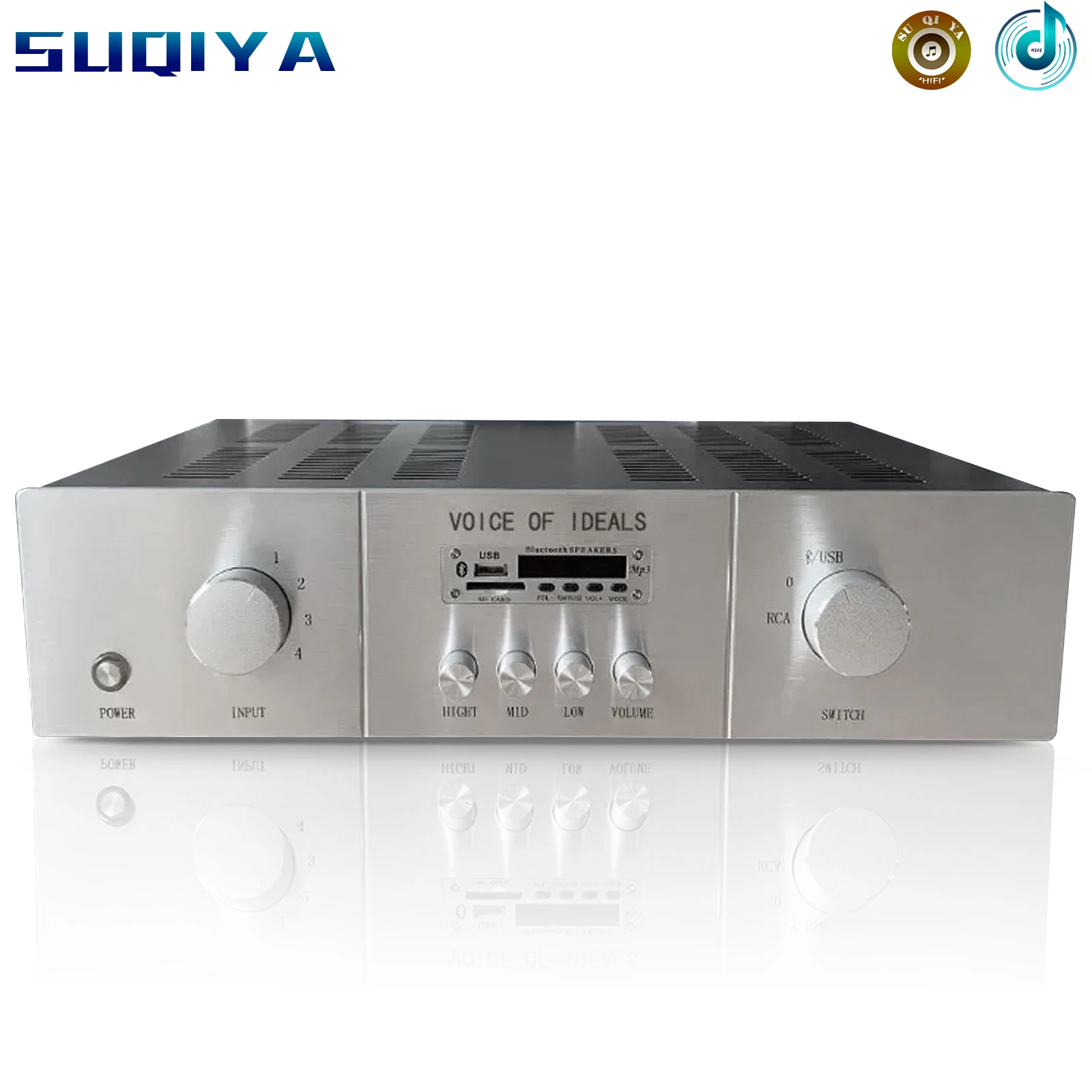 

AC220V 600W 2.0 Channel Bluetooth 5.0 USB Input Remote Control Fever Hifi Pure After-stage Audio Amplifier Stage Home Theater