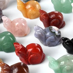 1 Stück exquisite und schöne Naturstein geschnitzte Kristall Achat Obsidian Schnecke geformt Home Desk zarte Ornament Dekor Geschenke