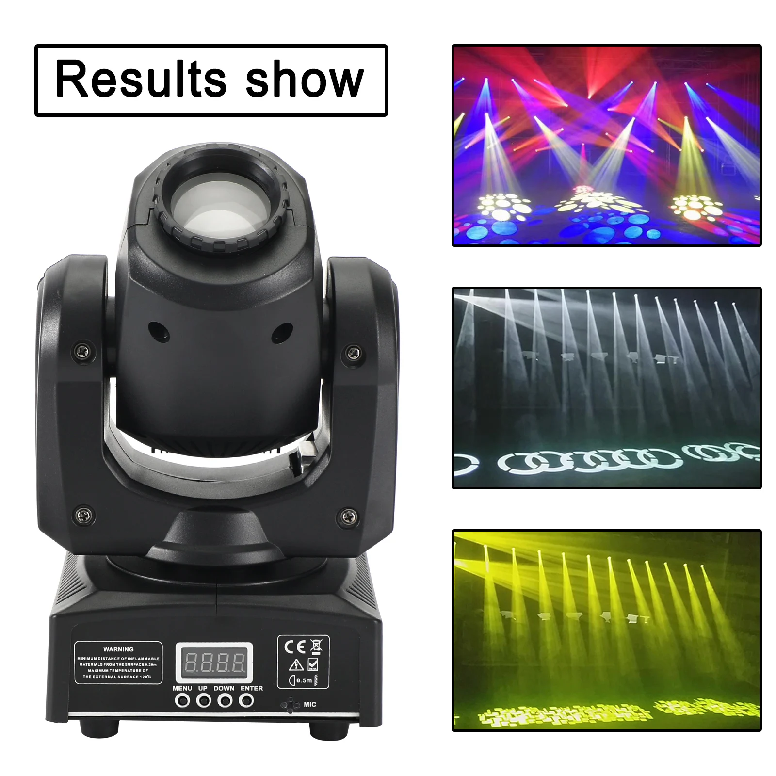 Areyourshop Moving Head 8Gobo Stage Lighting RGBW LED DJ DMX Beam Bar Disco Party Light