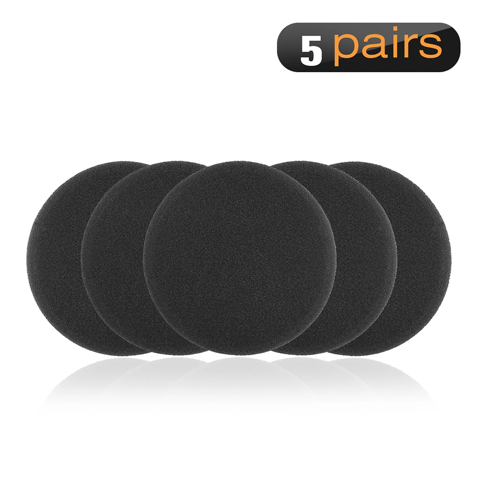 Geekria 5 Pairs Foam Replacement Ear Pads for Sennheiser PX100, PX80, PC131, Koss SP, Koss PP Headphones