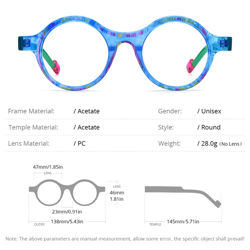 HEPIDEM Acetate Glasses Frame Women Oversize Big Size Round Eyeglass Japanese Handmade Spectacles Thick Transparent Eyewear 9351