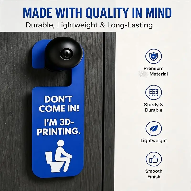 ABMR-For Tech Enthusiasts-Perfect 3D Printing Door Hanger Sign-Funny Design-Don' T Come In I' M 3D Printing