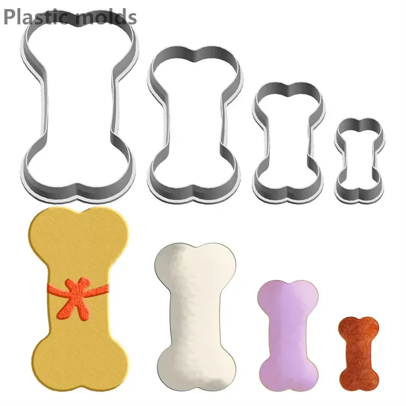 Four Specifications Puppy Favorite Cartoon Small Bones,Plastic Mold,Cake Fondant Tools,Cookie Sushi and Fruits Cutters