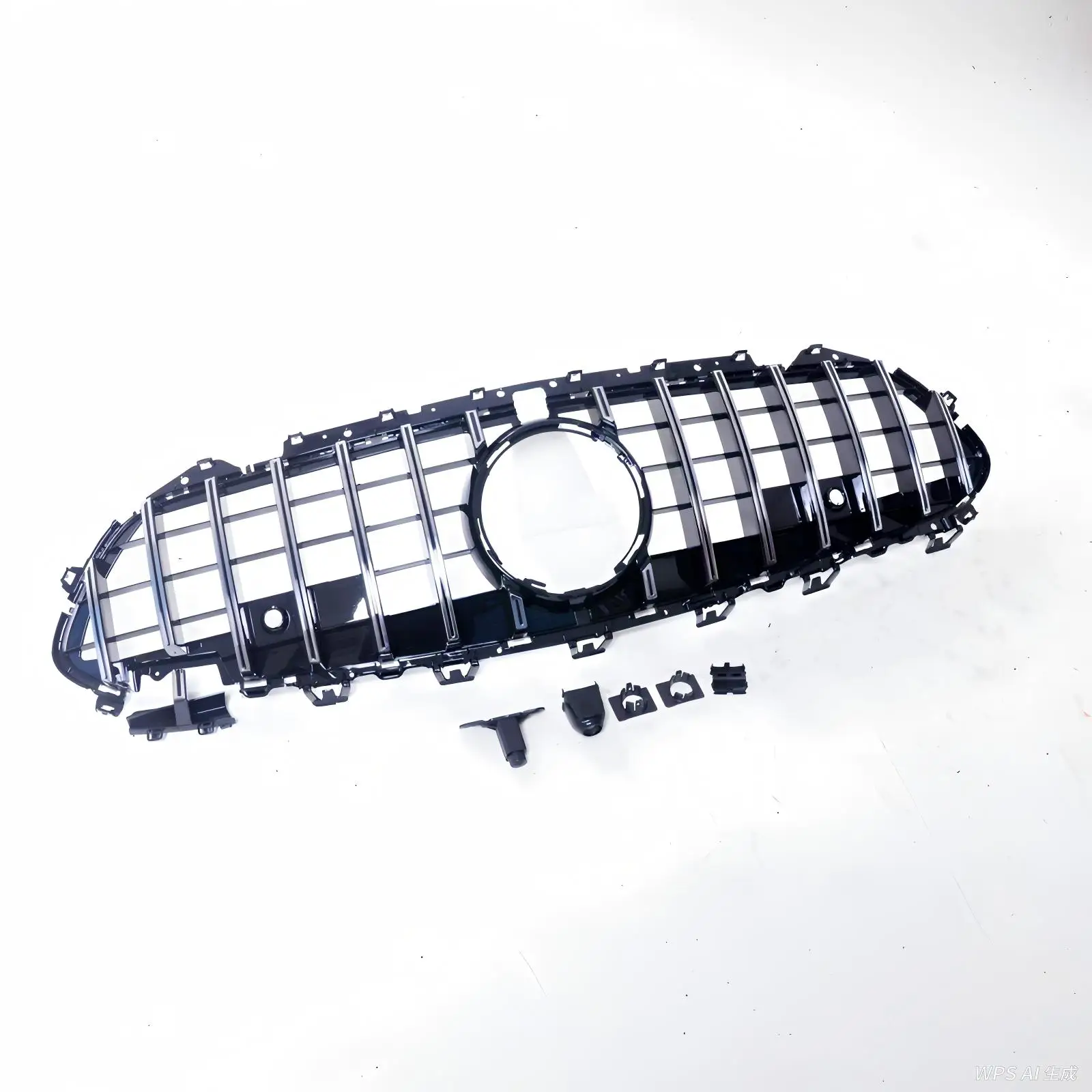 

Car Front Bumper Grille Black Chrome For Benz 2019+ CLS W257 GR3