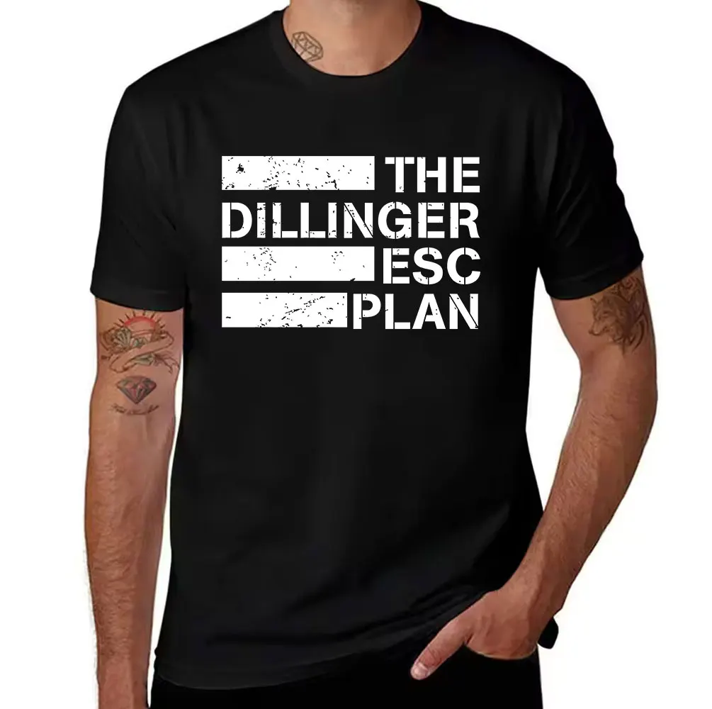 Men's Cotton T-Shirt The Dillinger Escape Plan Graphic Print Casual Short Sleeve Tee for Music Fans