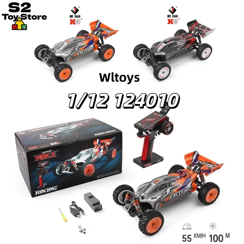 WLtoys 124010 RC Racing Car 1:12 Scale Electric 4WD High Speed Professional Off Road Drift Vehicle For Adult Racing Competition