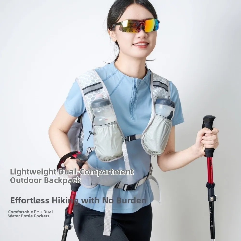 

With reflective strips Trail Running Backpack Adjustable Breathable Hydration Vest Lightweight Waterproof Running Race Vest