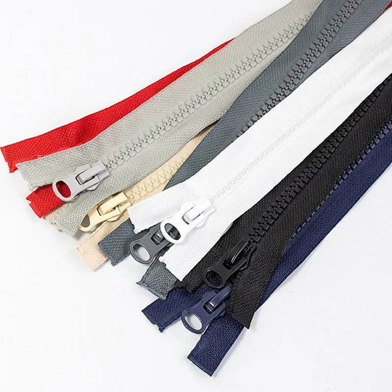 طقم إصلاح بسحاب واحد مفتوح من الراتينج ، مشغولات يدوية لخياطة الملابس ، ملحقات المعطف والملابس ، سترة مبطنة ، 8 # ، 50: 50: 60: 50: 70