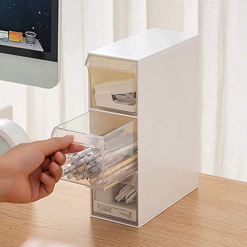 Transparent Computer Monitor Stand Riser Bracket With Storage Drawer PC Screen Holder Laptop Desktop Organizer For Charger Mouse