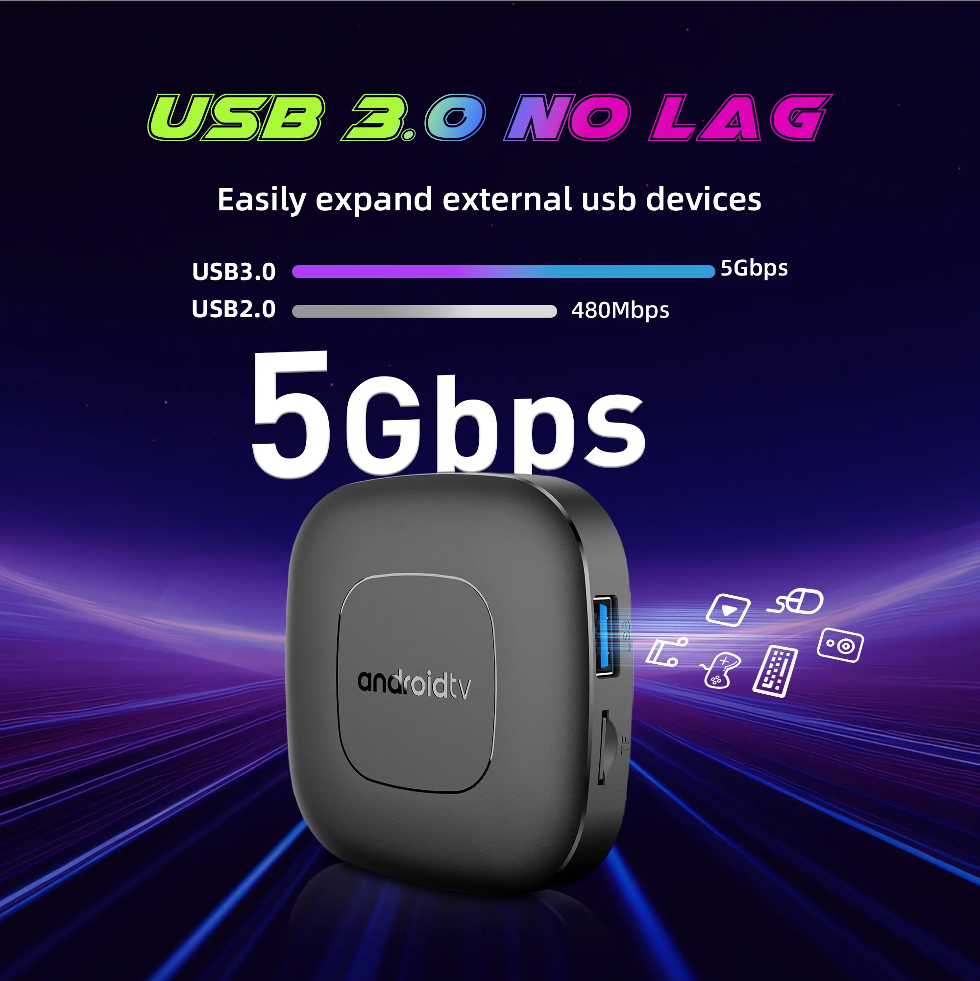 Mortal TV Box T1 Android 16 4K Google Voice 8 GB RAM 128 GB ROM RK3518 BT5.0 WiFi 6 HDR10 YouTube Video Media Player Decoder TV Box – Detail 8