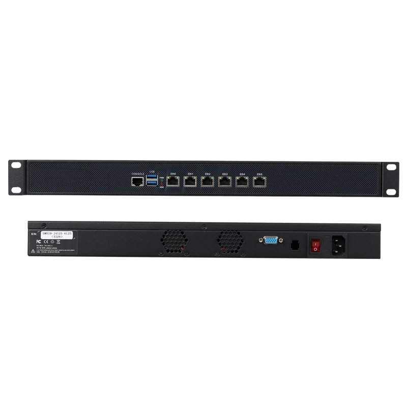 1U Firewall Appliance VPN Gateway Router Intel Core i5-8250U Celeron J6412 J4125 6x Intel 82574L Ethernet Windows Linux Pfsense