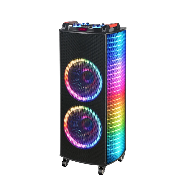 

Professional 12-Inch Active Stage Speaker Color Light Bluetooth Connectivity 60W Mini Design Karaoke Portable Audio Players