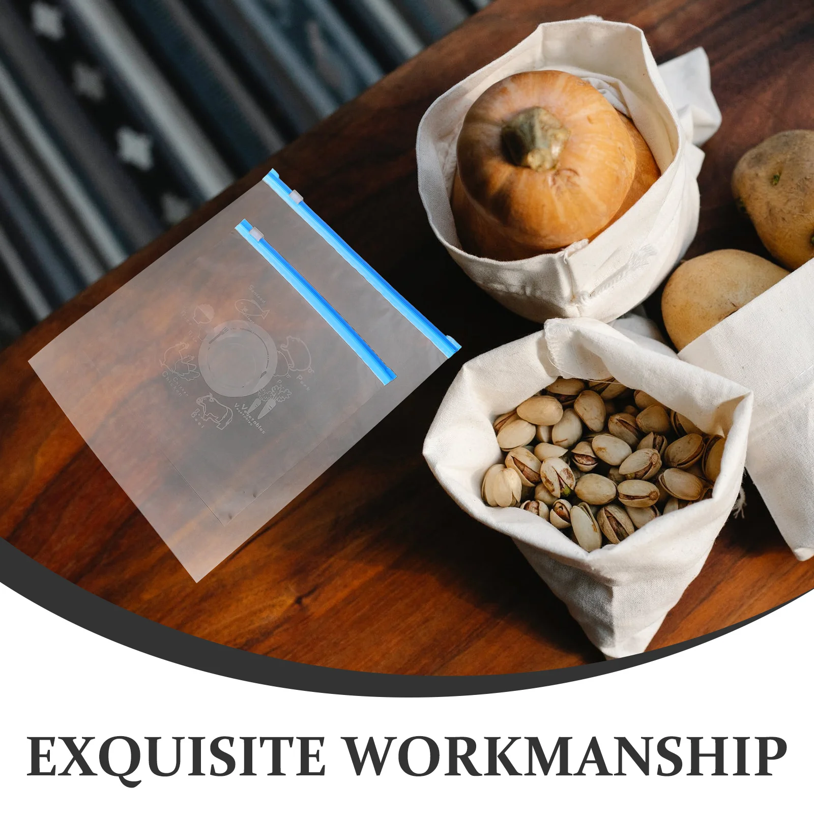 

1Set Food Moisture Proof Bags High Quality Sealing Storage Bag for Kitchen Freezer Snack Fresh-Keeping Storage Pouch