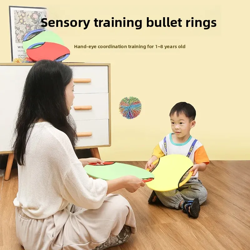 لعبة الفريسبي الدائرية المرنة للأطفال لعبة تفاعلية بين الوالدين والطفل رياض الأطفال لينة الفريسبي اصطياد الكرة معدات التدريب الموحدة