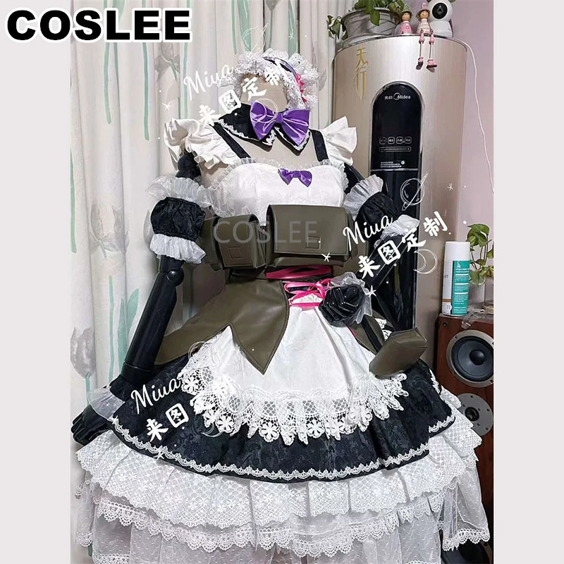 

COSLEE Anime Re:Life in a Different World From Rem Cosplay Costume Women Lovely Lolita Maid Dress Uniform Halloween Party Outfit