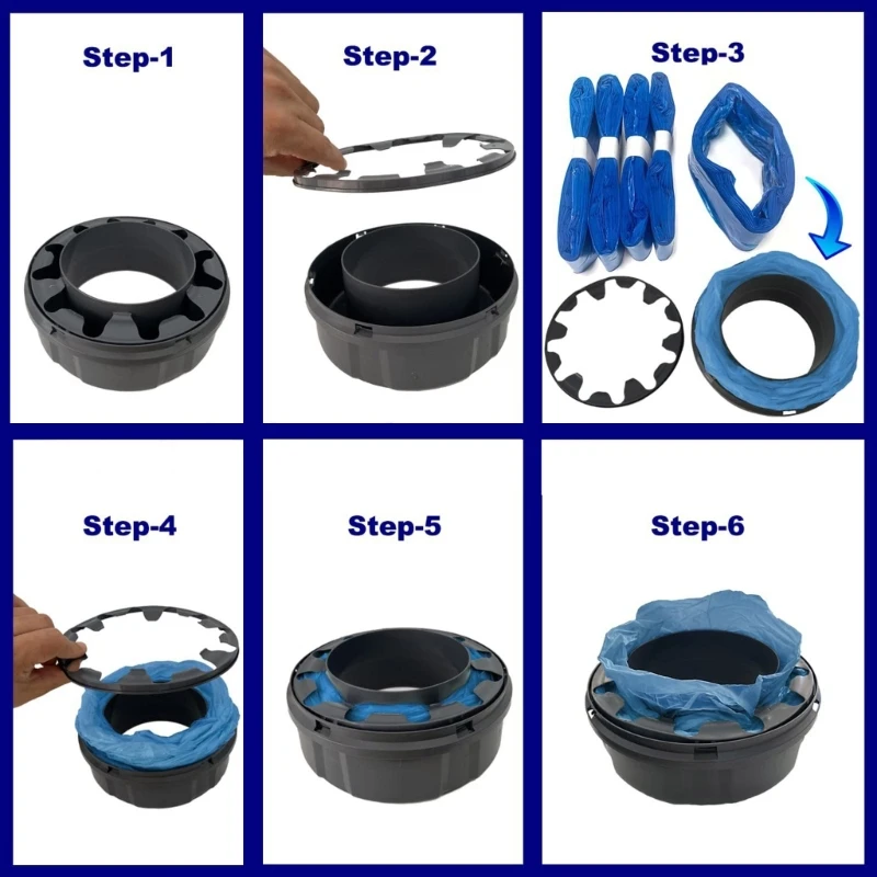 Saco lixo para fraldas, recarga com travamento fraldas, conjunto 8 sacos para sistemas descarte