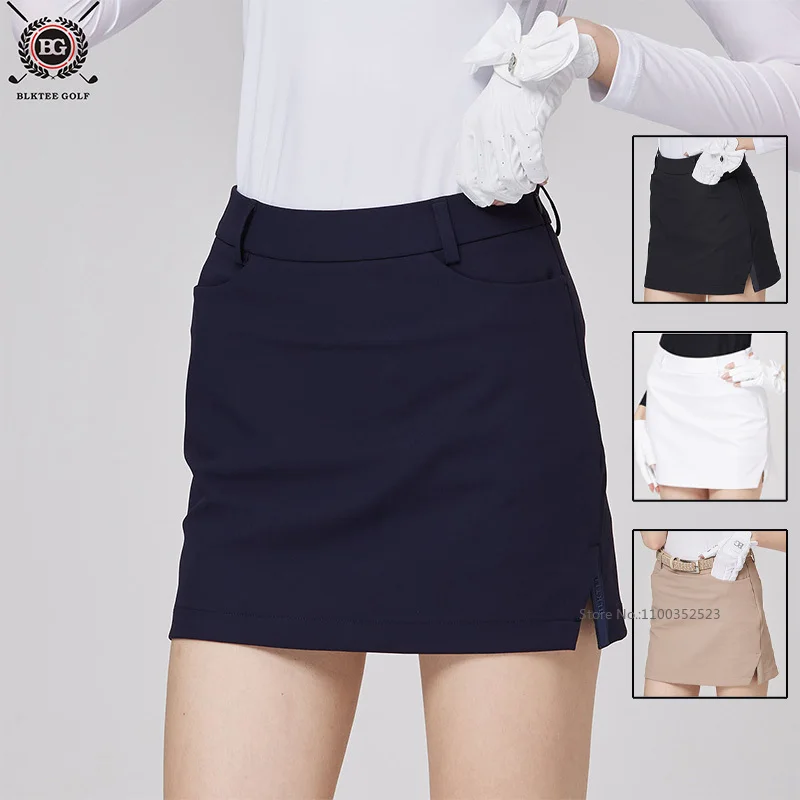 BG New Golf Culottes Women's Leisure Pencil Skirts Ladies Slim High Waist Sports Tennis Skorts with Inner Shorts Golf Wear
