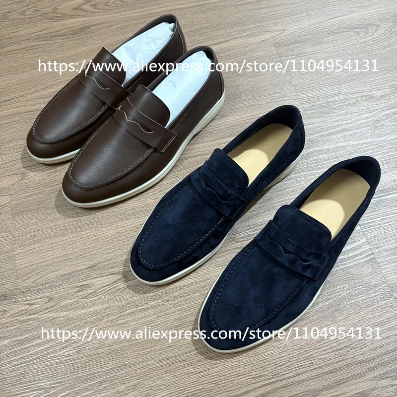 Male 38-47 High quality Colorful Loafers Casual All Real Leather Walking man's Shoes Sheepskin Suede