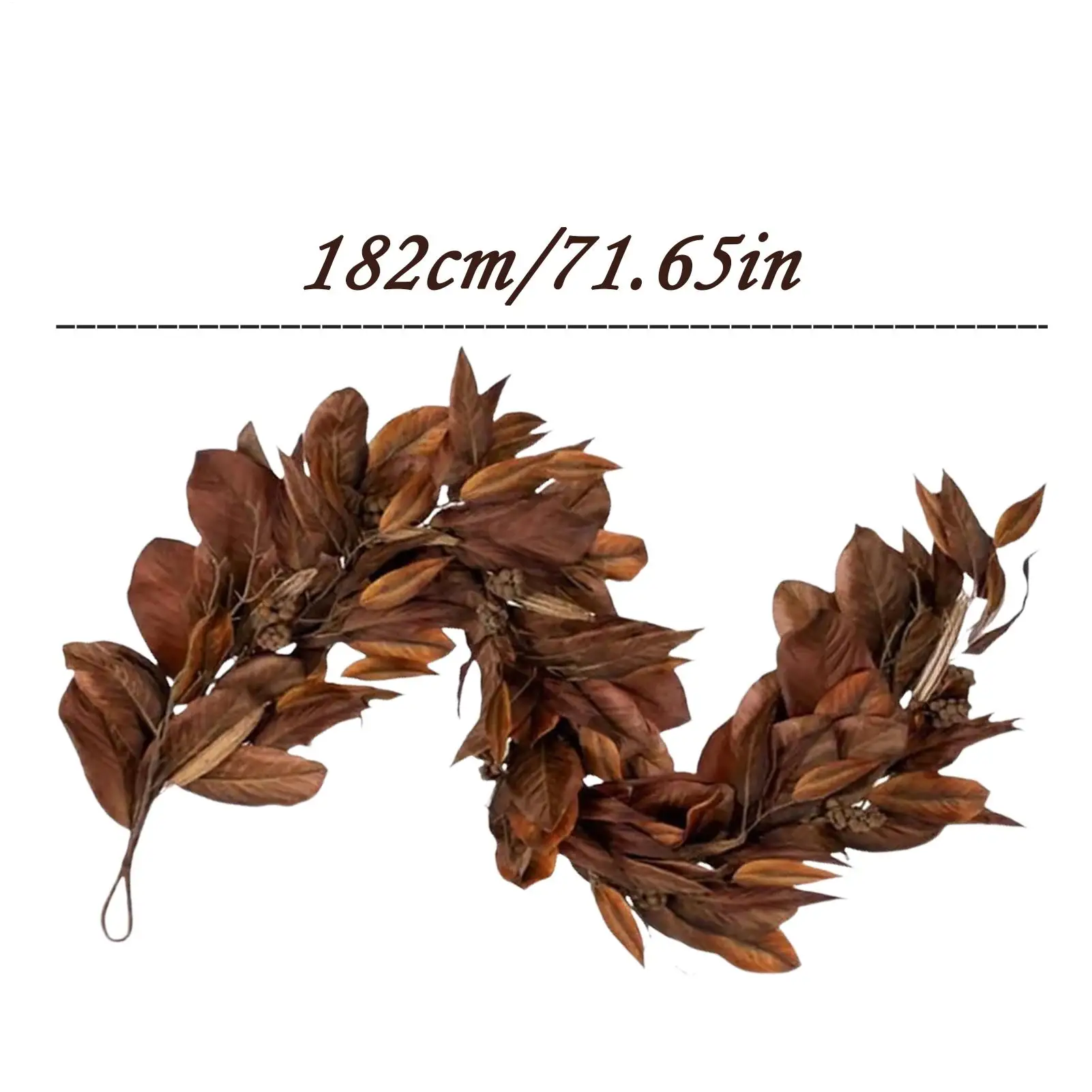 سقوط ماغنوليا جارلاند 6 أقدام وهمية الشرفة زخرفة واقعية الصنوبر المخاريط ماغنوليا يترك جارلاند لخريف باب جدار الموقد نافذة #6