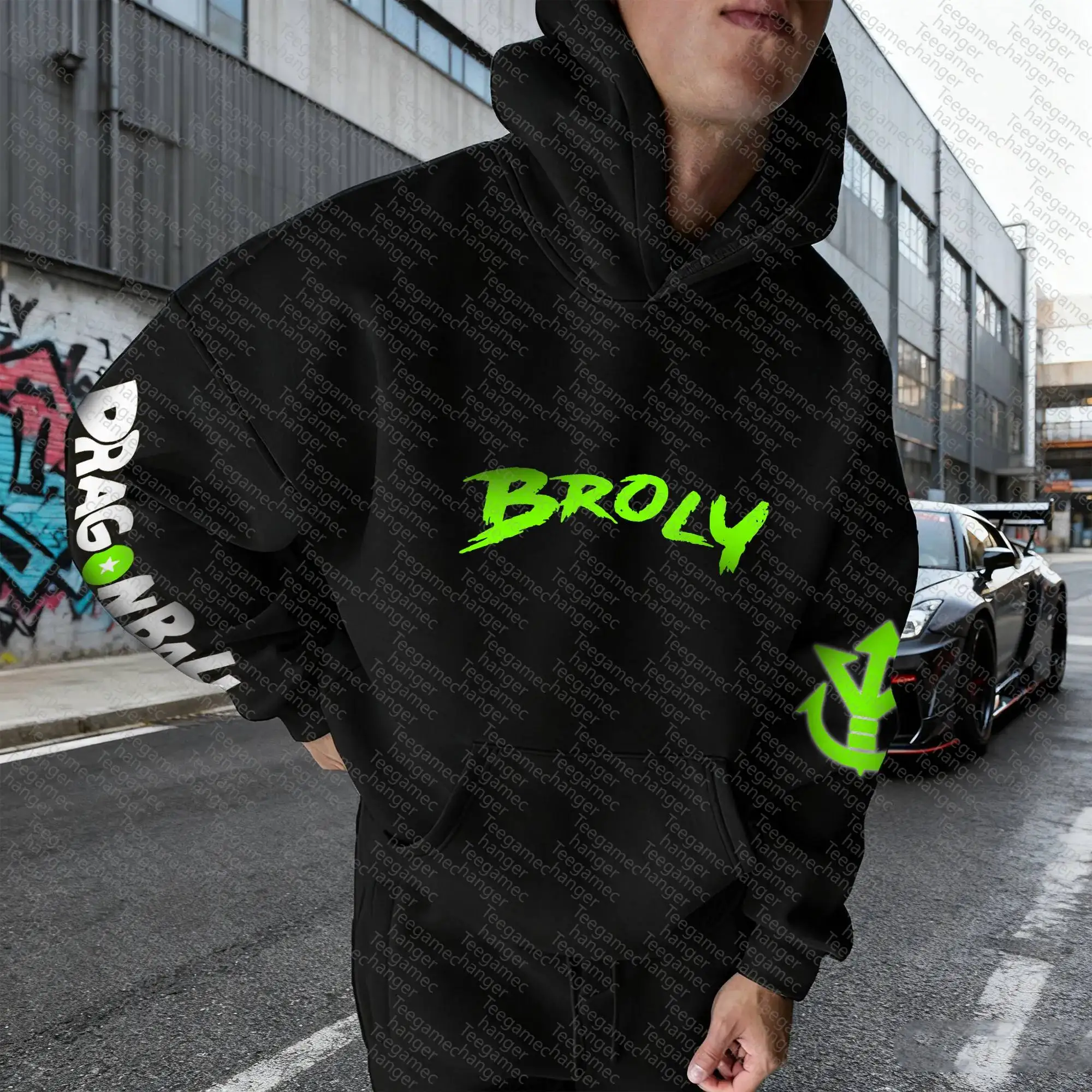 กางเกงจ็อกเกอร์ลายดราก้อนบอล โบรลี่ ซูเปอร์ไซย่า กรีน เอนเนอร์จี้ แบล็ค สำหรับผู้ชายและผู้หญิง สไตล์อนิเมะ สตรีทแวร์ ลำลอง พิมพ์ลายสีขาว