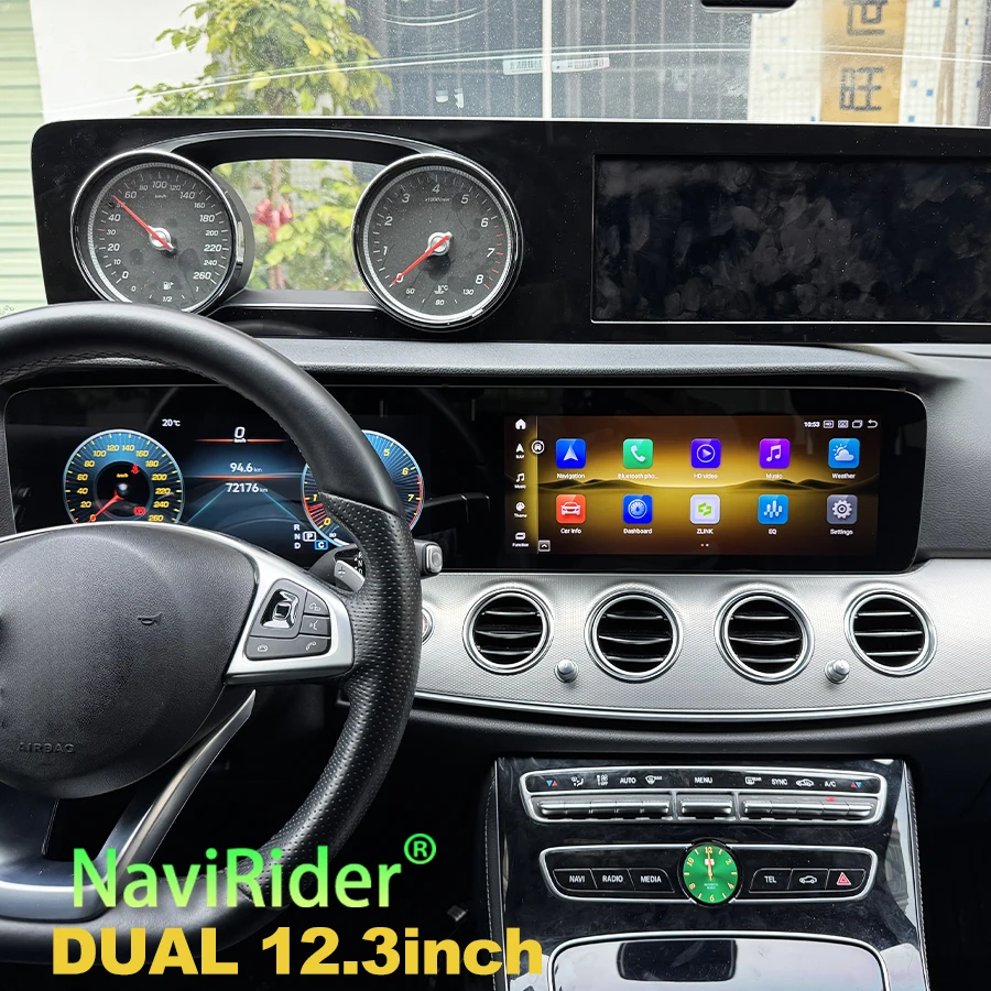 Dual Screen For Benz E200 E300 W213 2016 2017 2018 Car Radio Carplay Stereo GPS Navigation Multimedia Video Player Head Unit 4G